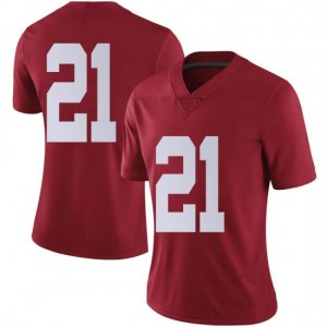 NCAA Women's Alabama Crimson Tide #21 Jahquez Robinson Stitched College Nike Authentic No Name Crimson Football Jersey OP17S64TO